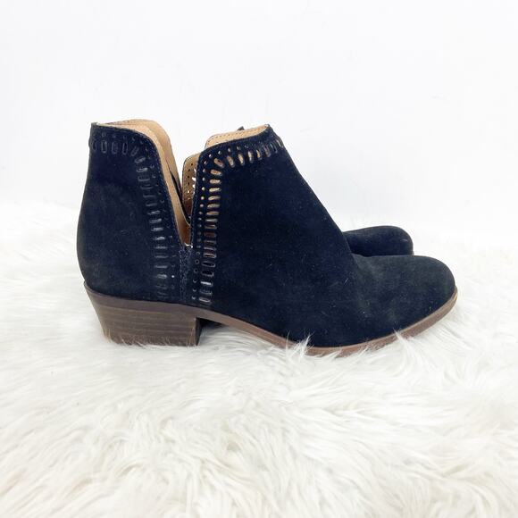 Lucky Brand 9 M Womens Black Suede Bustina Ankle Booties - Picture 2 of 10